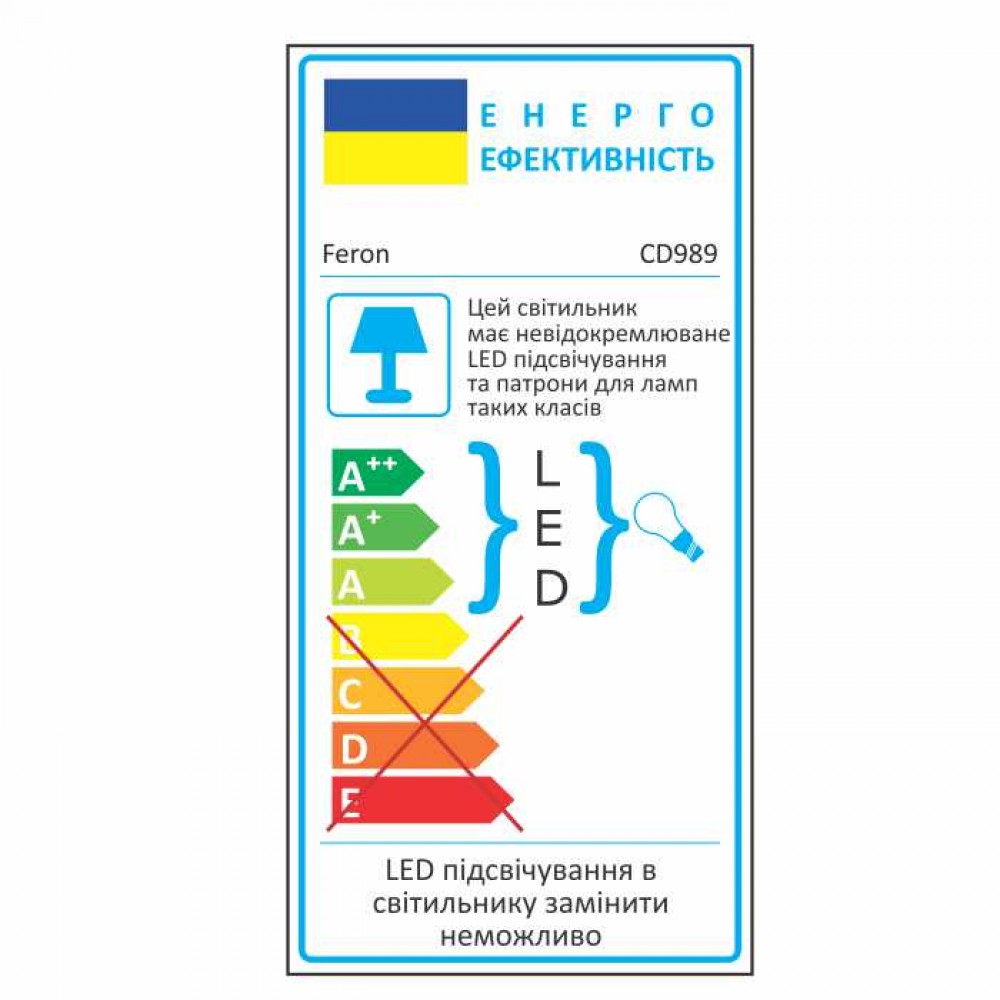 Вбудований світильник Feron CD989 під лампу з RGB підсвіткою матовий білий