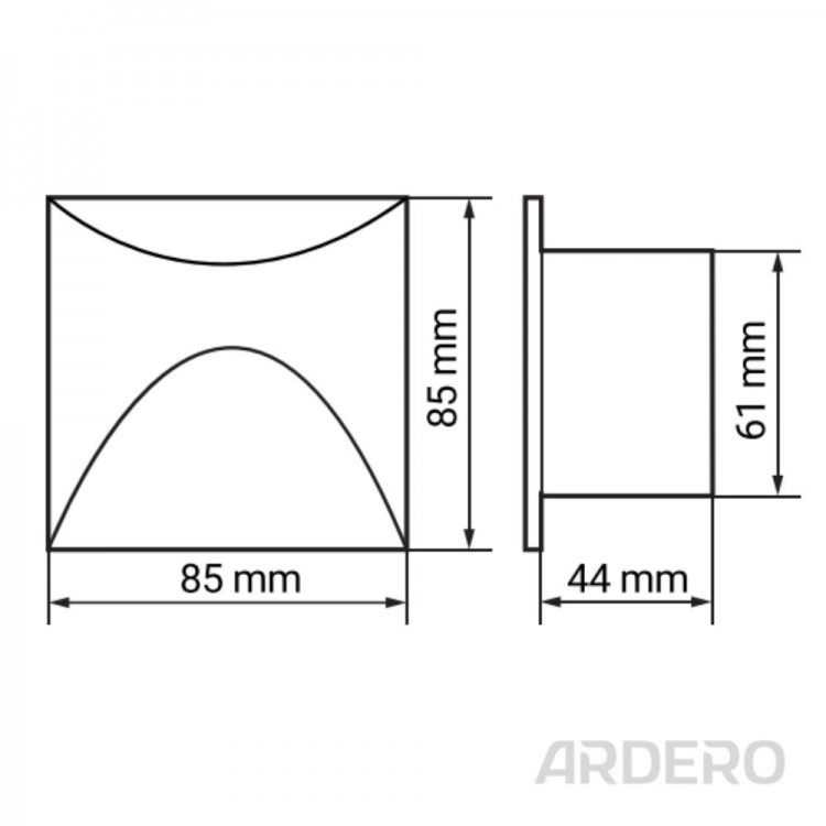 Архитектурный светодиодный накладной светильник Ardero DH1030ARD STONE 3Вт белый