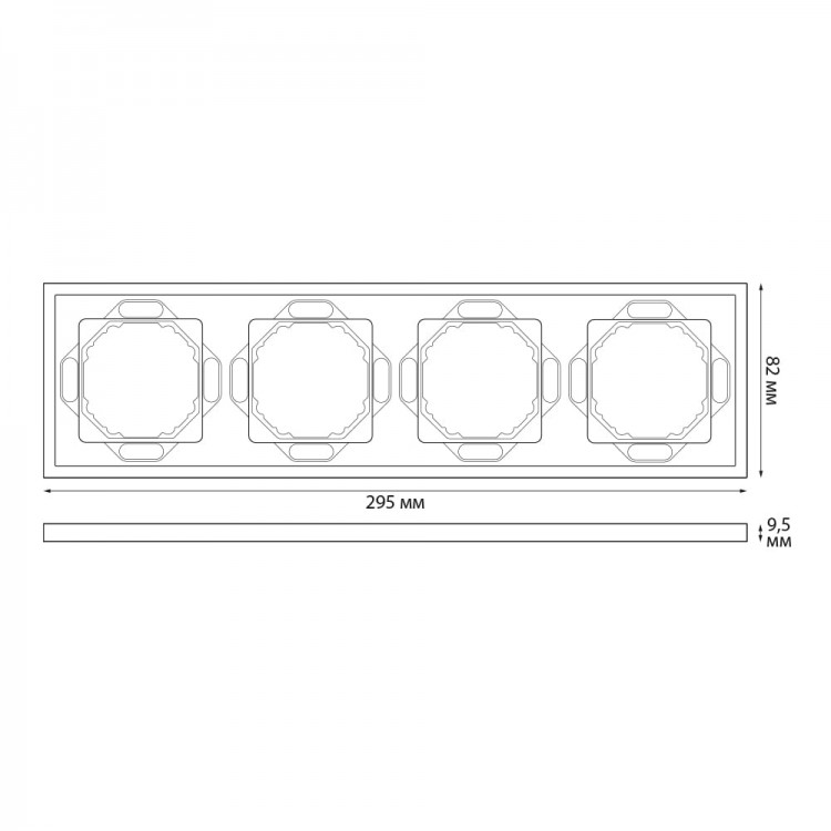 Рамка 4-місна Ardero EF104-W Soft біла
