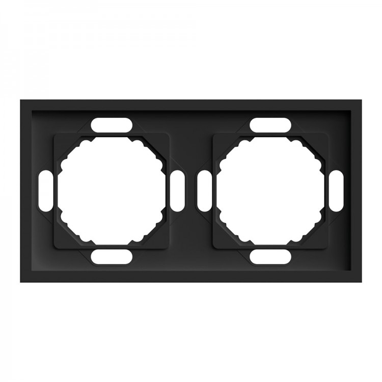 Рамка 2-місна Ardero EF102-B Soft чорна