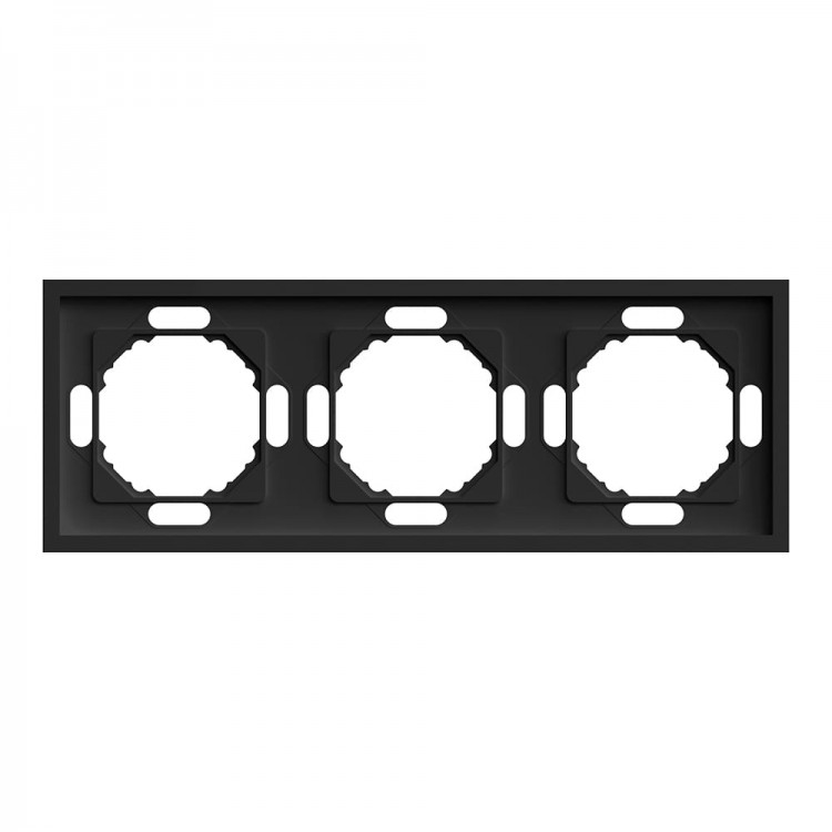 Рамка 3-місна Ardero EF103-B Soft чорна