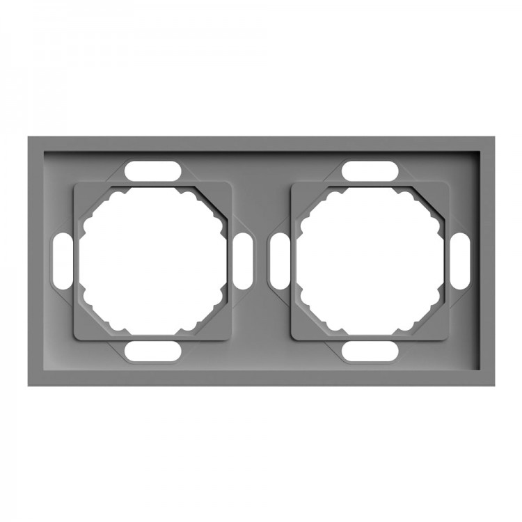 Рамка 2-місна Ardero EF102-G Soft сіра