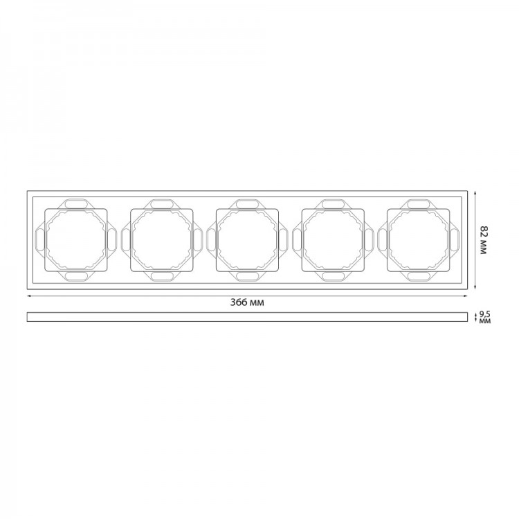 Рамка 5-місна Ardero EF105-G Soft сіра