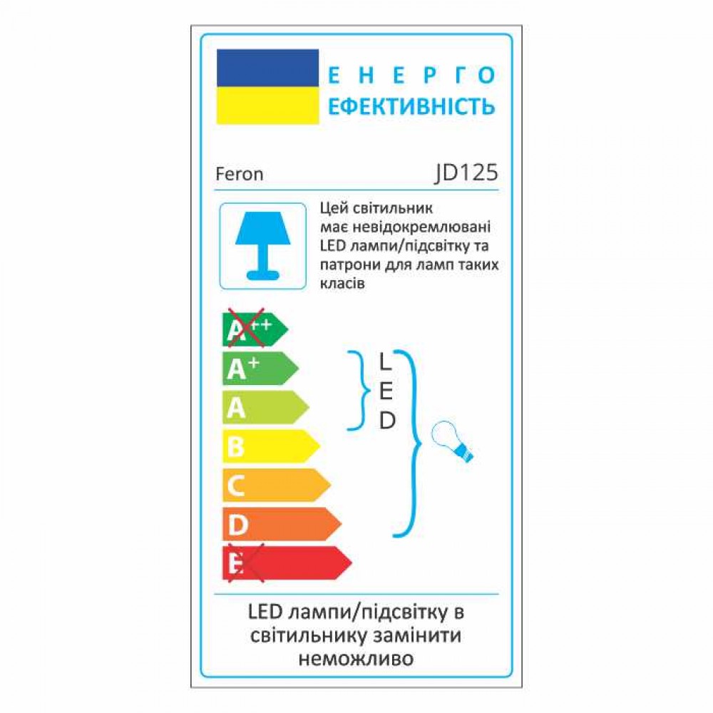 Встроенный светильник Feron JD125 под лампу с RGB подсветкой