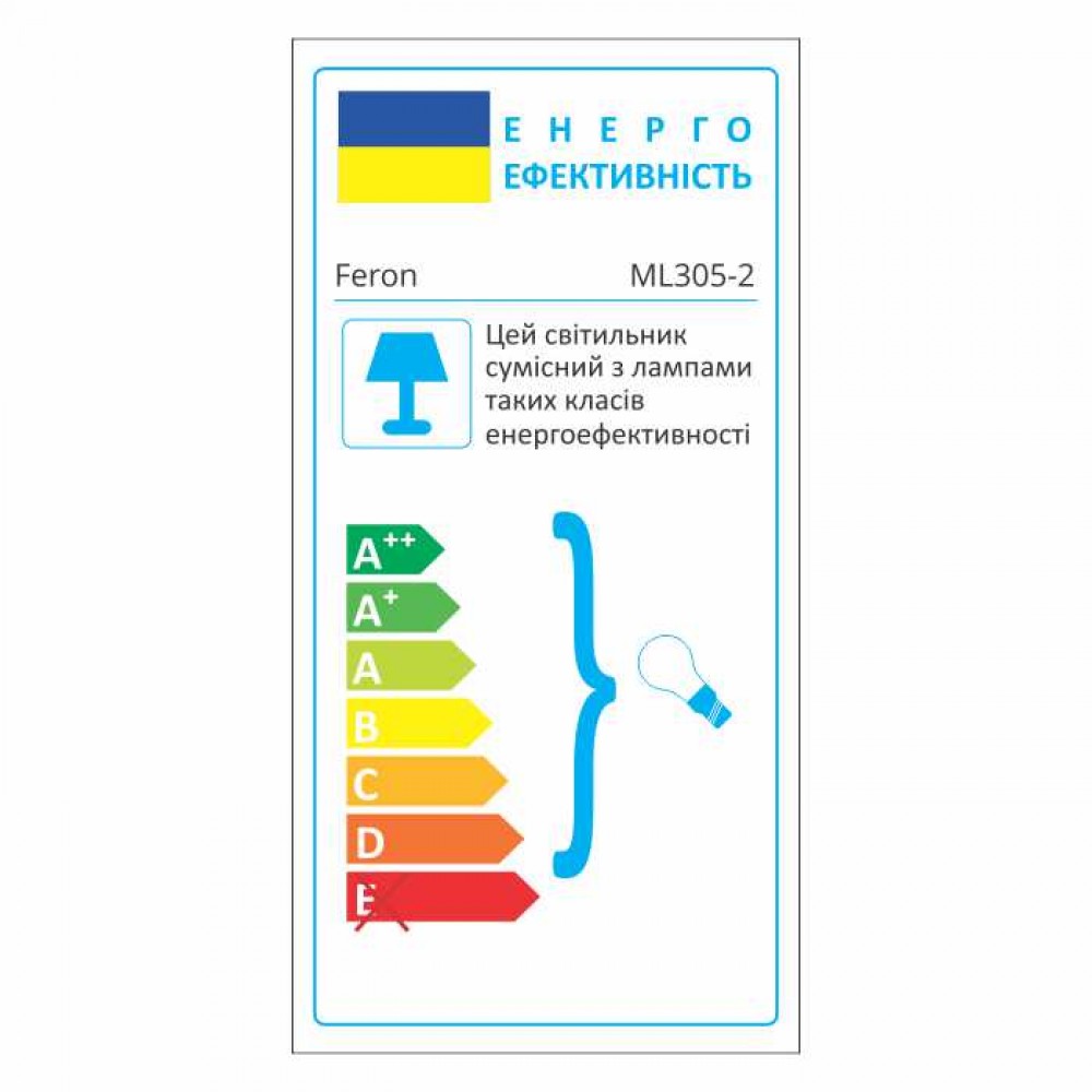 Накладний світильник Feron ML305-2 під лампу білий