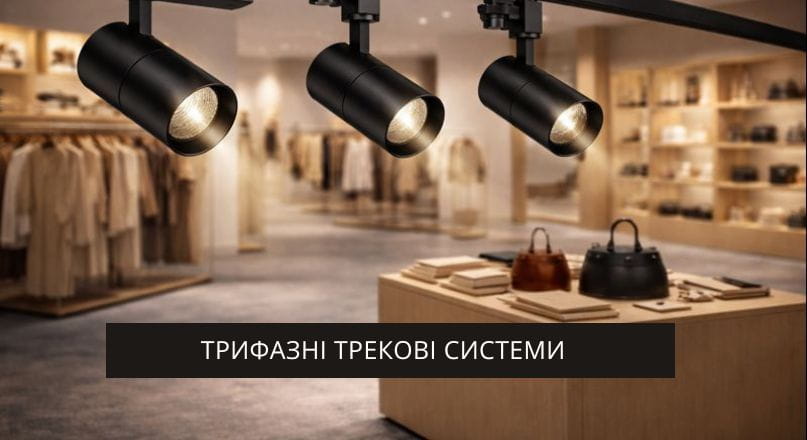 Серій трифазних трекових світильників