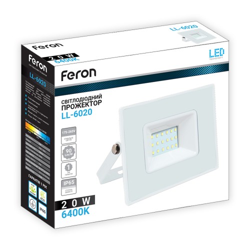 Светодиодный прожектор Feron LL-6020 20W 