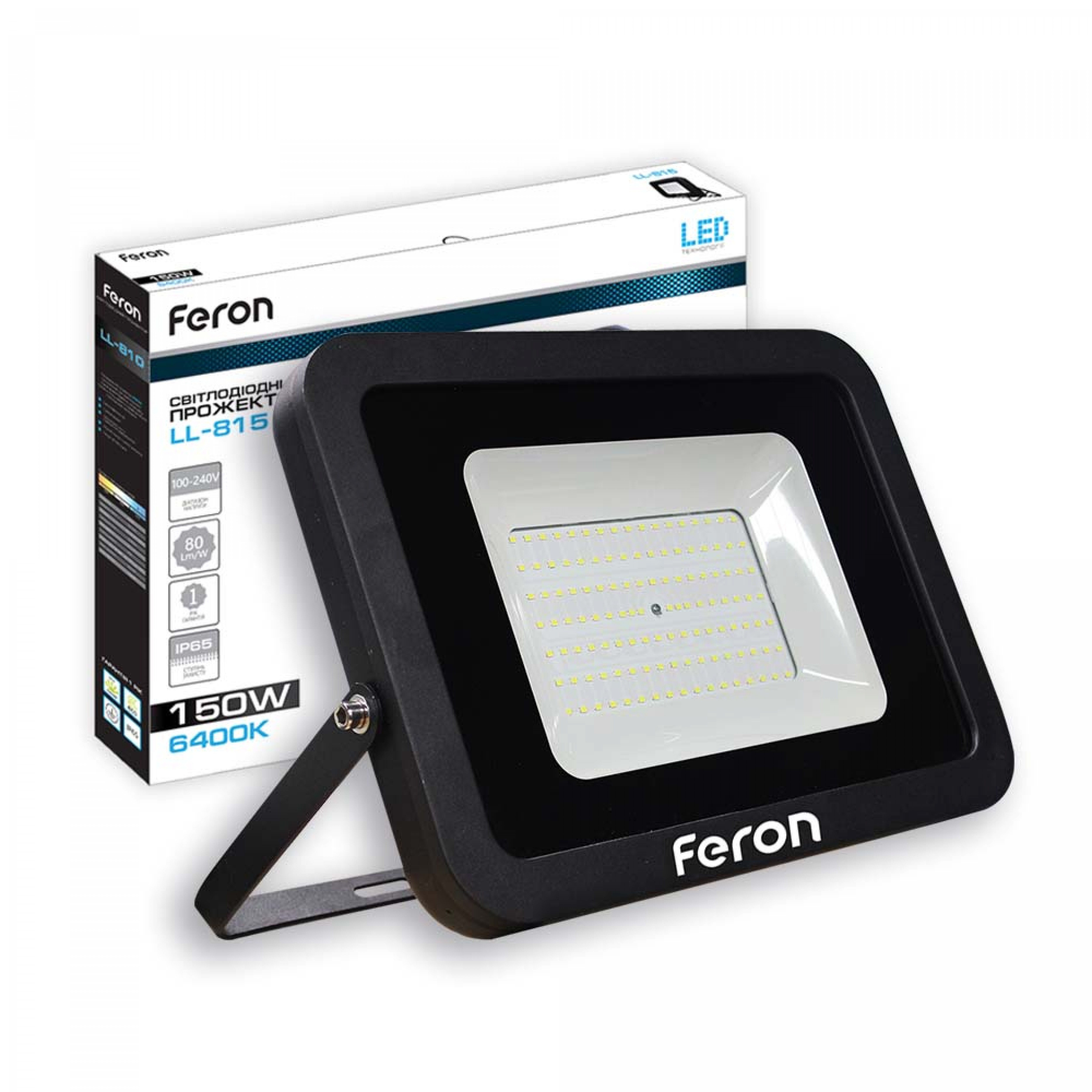 Світлодіодний прожектор Feron LL-815 150Вт 6400K чорний
