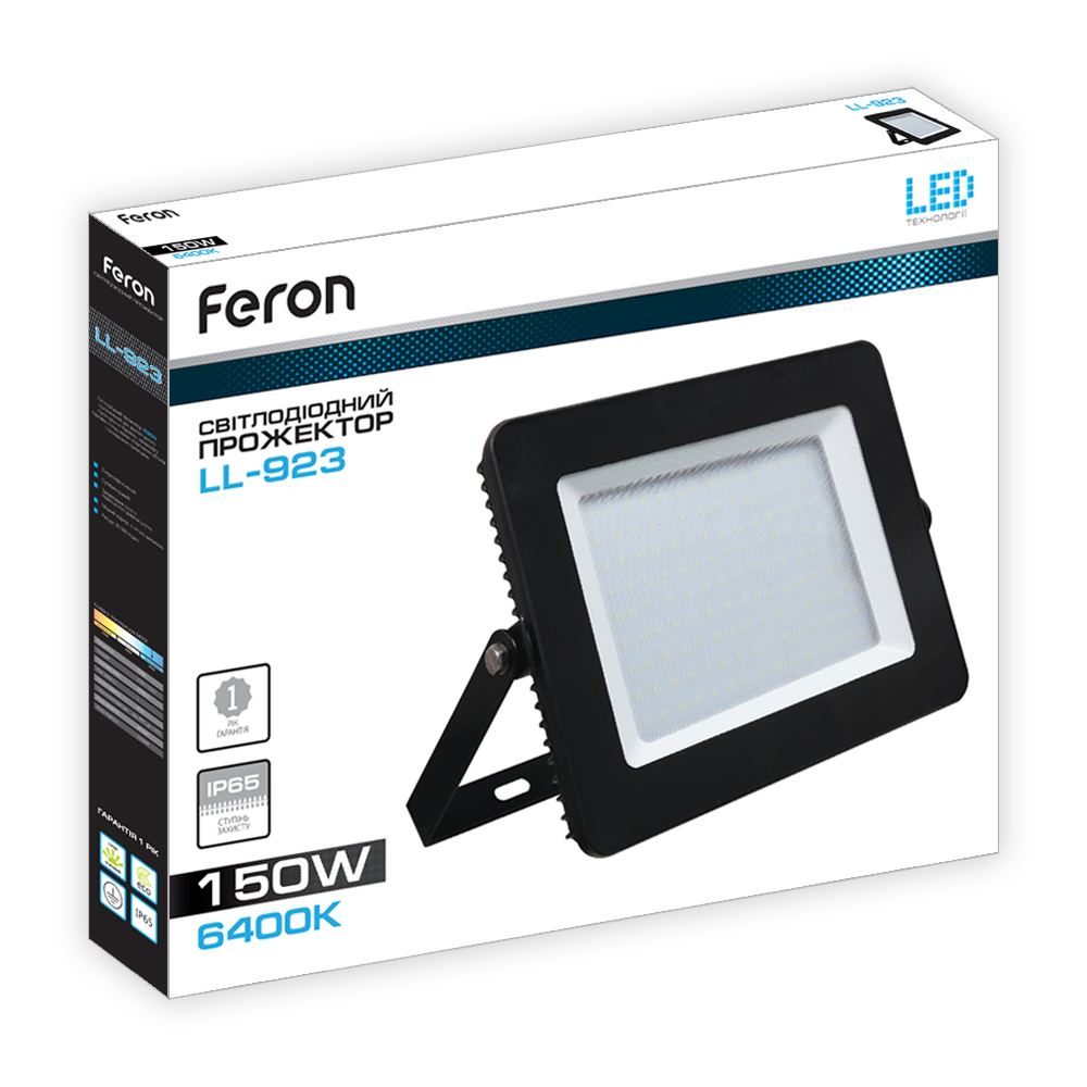 Светодиодный прожектор Feron LL-923 150Вт 6400K черный