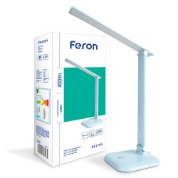 Настольный светодиодный светильник Feron DE1725 голубой