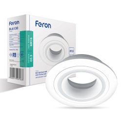 Встраиваемый неповоротный светильник Feron DL6130 белый