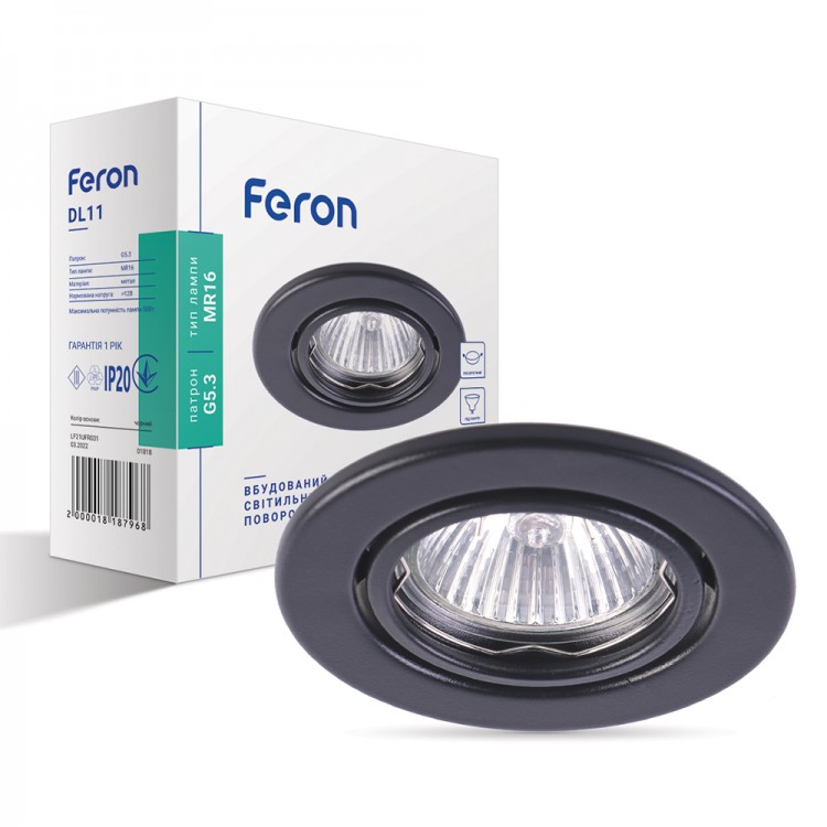 Встраиваемый светильник Feron DL11 черный