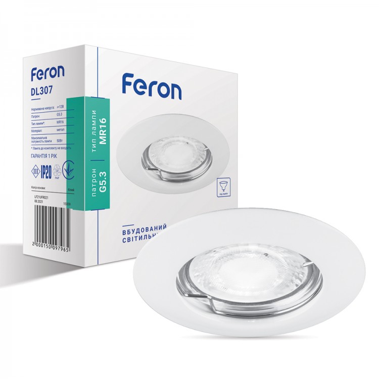 Встраиваемый светильник Feron DL307 белый