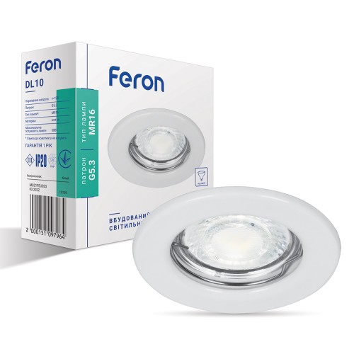 Вбудований світильник Feron DL10 білий