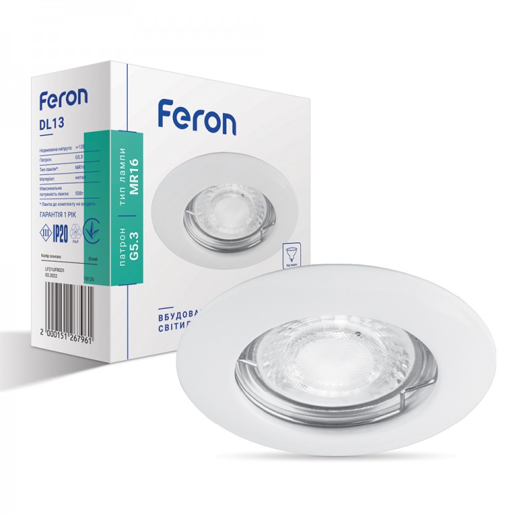 Встраиваемый светильник Feron DL13 белый