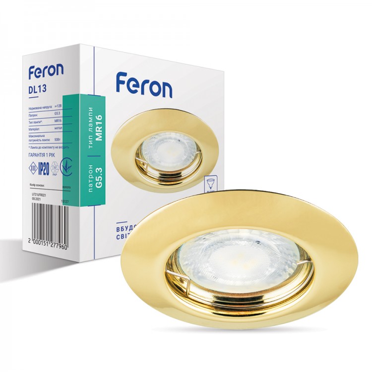 Встроенный светильник Feron DL13 золото