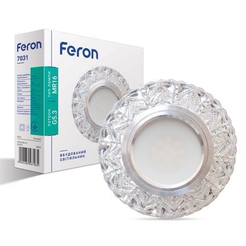 Встраиваемый светильник Feron 7031 с LED подсветкой 