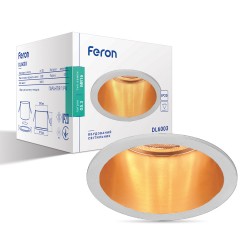 Встраиваемый светильник Feron DL6003 белый-золото