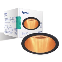 Встраиваемый светильник Feron DL6003 черный-золото