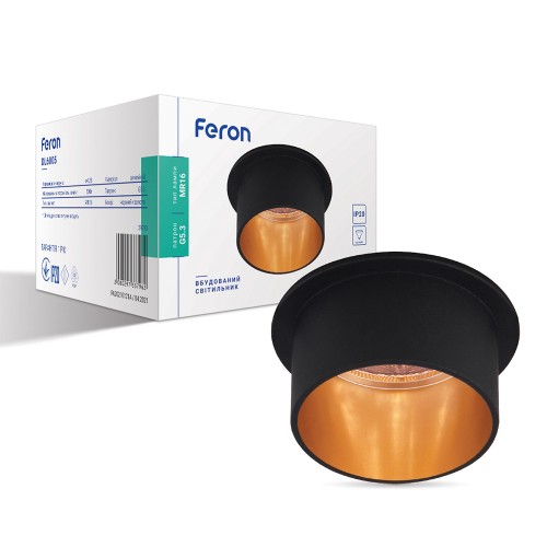 Встраиваемый светильник Feron DL6005 черный-золото