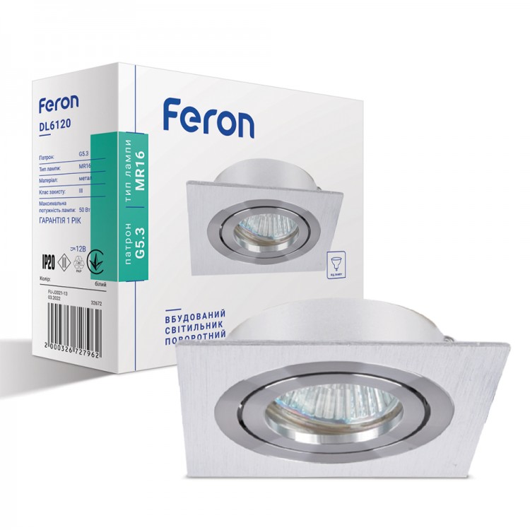 Встраиваемый светильник Feron DL6120 белый