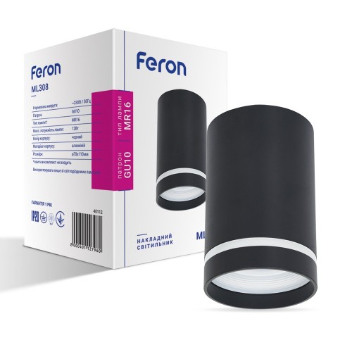 Накладний світильник Feron ML308  чорний