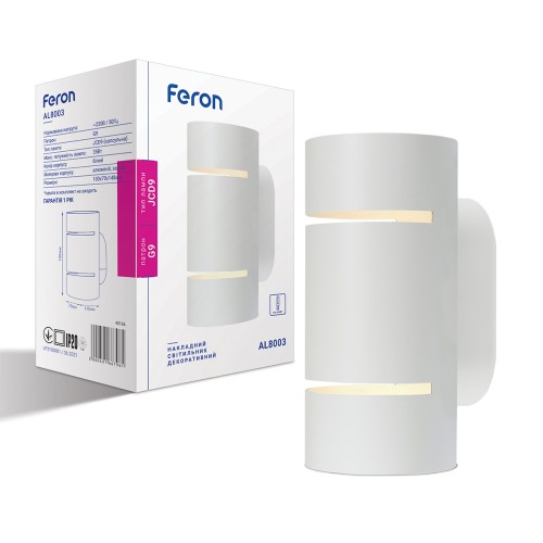 Настенный накладной светильник Feron AL8003 белый
