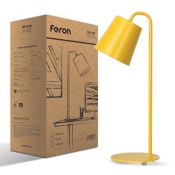 Настольный светильник Feron DE1440 под лампу Е27 желтый