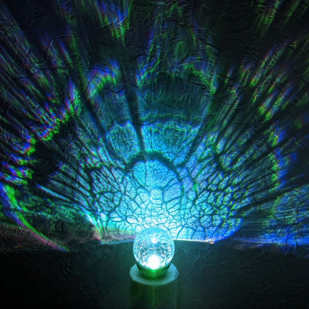 Ґрунтовий світлодіодний світильник Feron PL130 RGB на сонячній батареї хром