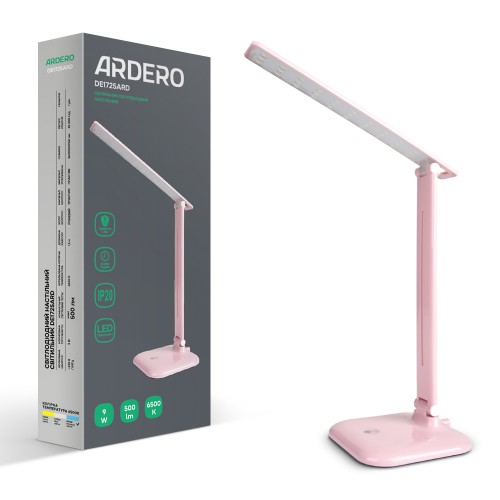Настільний світлодіодний світильник Ardero DE1725ARD 9 W 6500K рожевий