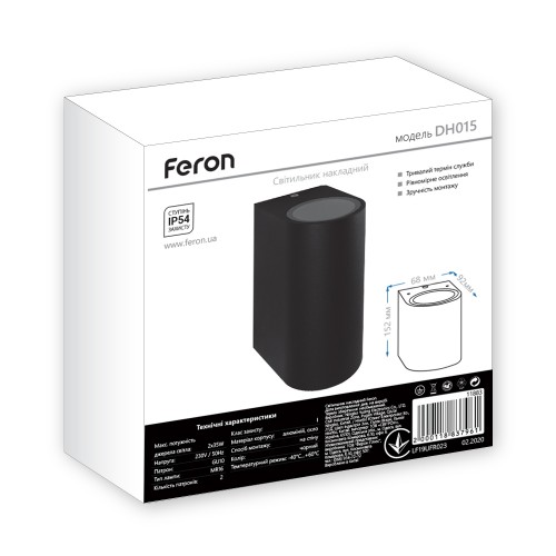 Архитектурный светильник Feron DH015 черный