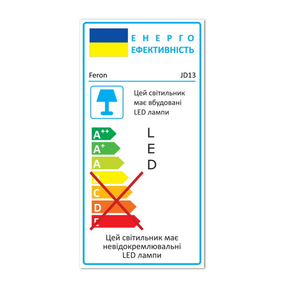 Светильник для подсветки лестницы Feron JD13 1Вт 2700K белый