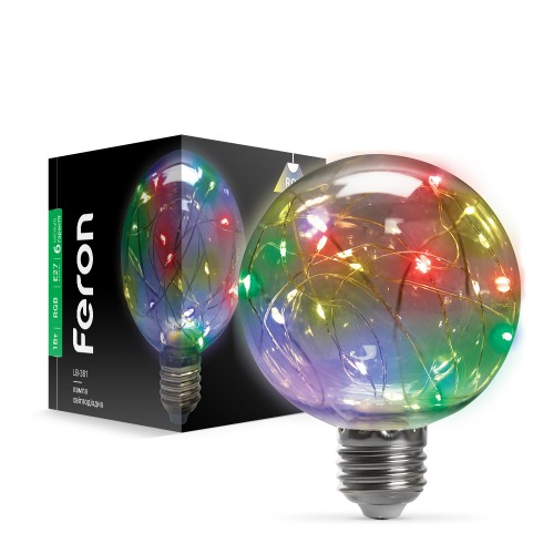 Світлодіодна лампа Feron LB-381 1Вт E27 RGB