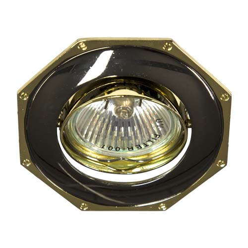  Вбудований світильник Feron 301Т MR-16 чорний золото 