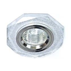 Встраиваемый светильник Feron 8020-2 мерцающее серебро серебро