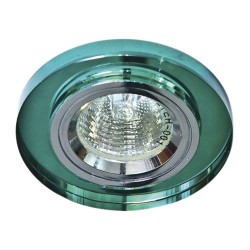 Встраиваемый светильник Feron 8060-2 зеленый серебро